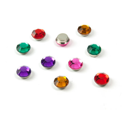 Sterke gekleurde diamant magneetjes  - set van 10 stuks