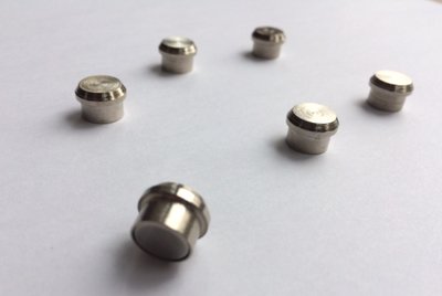 Sterke design RVS magneten - per 6 stuks in een set