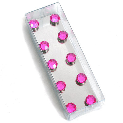 Sterke diamant magneetjes Roze - set van 10 stuks