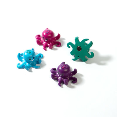 Vrolijke octopus magneten - set van 4 stuks