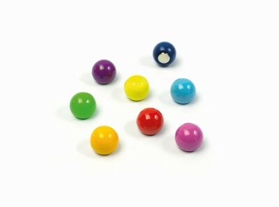 Leuke gekleurde balletjes magneten Rainball - 8 stuks per set