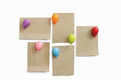 Ballon magneten van Qualy - set van 6 stuks