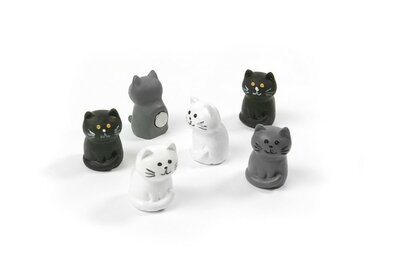 Poezen magneetjes Cat - set van 6 verschillende magneten