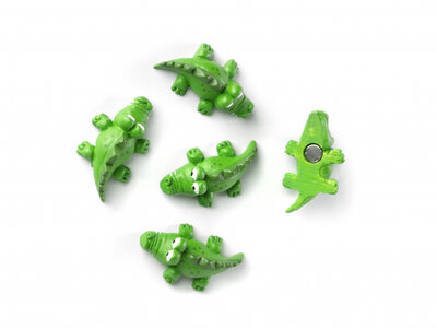 Magneetset 'Kroko' - 5 stuks krokodil magneten