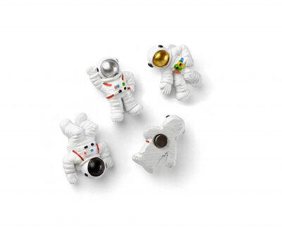 Astronaut magneten 'Space' van - set van 4 stuks