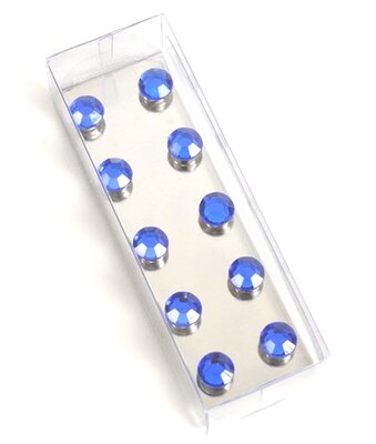 Sterke diamant magneetjes Blauw - set van 10 stuks