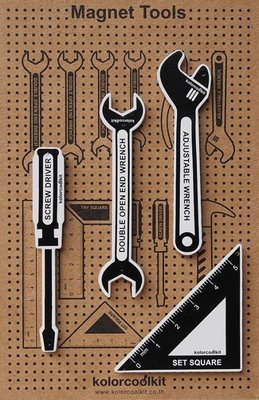 Magneetset Tools - 4 metalen gereedschap magneten