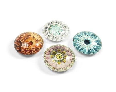 Glazen magneten Eye - Aquarius - set van 4 glazen magneten