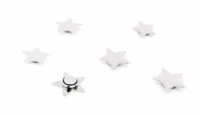 Ster magneetjes - silver - set 6 stuks