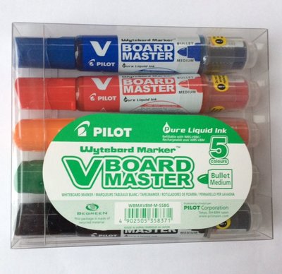 PILOT Begreen etui met whiteboard markers rond assorti 2.3mm 5 stuks